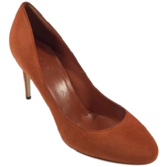 Gucci Rust Suede Pumps - Picture 2 of 8